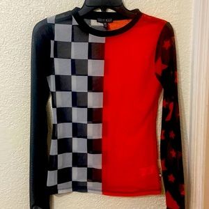 Sheer long sleeve
